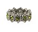 Ring - R27 - Swarovski (tm) Crystal Stretch - Size Lg ~ Olivine (Green)