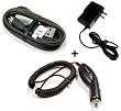 Home Wall AC Travel Charger + Rapid Vehicle Car Plug in Power Adapter + OEM USB 2.0 Data Sync Connect Transfer Charge Cable for - Verizon Pantech Hotshot - Samsung Stratosphere i405 - Pantech Jest 2 - ATT Motorola ATRIX 2 4G - T-Mobile Samsung Galaxy S 2 T989 - HTC Amaze 4G - MetroPCS Huawei Pinnacle M635 - US Cellular HTC Hero S - Samsung Transfix R730 - Cricket ZTE Memo - Virgin Mobile LG Optimus Slider - Boost Mobile Samsung Transform Ultra M930 - TerreStar Genus - Sharp FX STX-2 Cell Phone