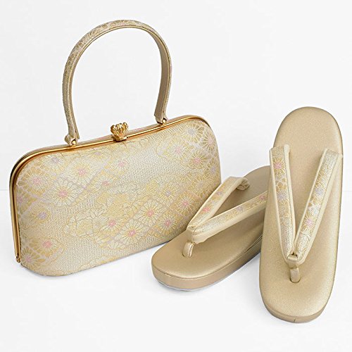 和ごころきもの屋　【紗織】ブランド【草履バッグセット】Ｌサイズ【帯地】パールトーン加工済【３枚芯】【日本製】和装バッグ　着物　バッグ　セット　フォーマル　単品　礼装　留袖　成人式　結婚式　訪問着　附下げ　振袖　bagset193