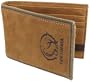 Columbia Men's Crazyhorse Leather And Canvas Slimfold,Brown,One Size