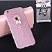 Iphone 6 case, I-Fashion Shiny Bling Glitter Rubber Case with Crystal bow pendant charm for iphone 6 iphone 6s pink