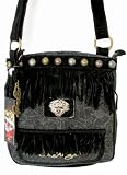 Ed Hardy FELICIA North/South Black Shoulder Bag Purse