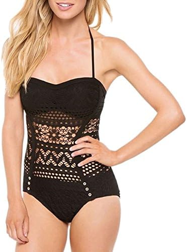 Hotsell Sexy Women Lace Swimwear One Piece Swimsuit Monokini Push Up Bikini Bathingsuit Blackus8-10(Asian Xxl) Charming