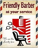 Barber Shop sign Antique Style wall decor Hair Stylist plaque
