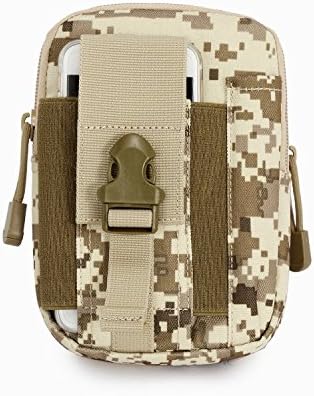 Security and Convenient Multi-function Tactical Smartphone Holster EDC Utility Gadget Belt Waist Bag for Climbing Hiking Fishing Cycling (Ele erg)