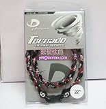 Phiten Tornado Titanium Necklace Red Black