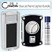 Colibri QTR495001 Baron Dual Jet Flame Cigarette Lighter Bundle With Cigar Cutter Slyce 64 Gauge Spr