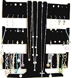 Flocked 3-Bar Cardboard Stand for Earrings, Bangles and Necklace Display
