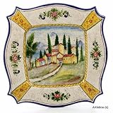 PAESAGGIO VENEZIA: Square wall plate Tuscan landscape (15 D.)