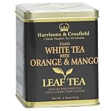Harrisons & Crosfield Loose Leaf White Tea With Orange & Mango, 4.4-Ounce Tin (Pack of 2)