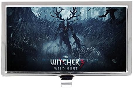 The-Witcher-3-Wild-Hunt Personalized custom silver business card case holder Stainless steel gift box card box or wallet