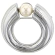 Silver Circle Pin Brooch