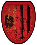 Toilet Tattoos TT-1030-O Red Delight Decorative Applique for Toilet Lid, Elongated