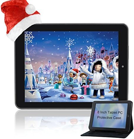 Megafeis M800 8" inch 8GB 1080P 1024×768 Dual Core Dual-Camera IPS Screen WIFI Bluetooth 5 point touch Android 4.1 Tablet PC Notebook Laptop Christmas New Year Thanksgiving Day Gift Present Kids Bundle with MG8001 Leather Case for 8" Tablet PC For Megafeis Acer Iconia Alldaymall Dell Venue NeuTab Andteck Chromo Inc Dragon Touch Samsung Galaxy ProntoTec AKASO Kingpad Lenovo