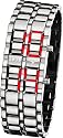 APUS Zeta Ladies Silver Red LED Watch for Her Design Highlight