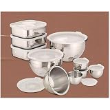 Tramontina 20 Piece Stainless Steel Prep Set with Lids