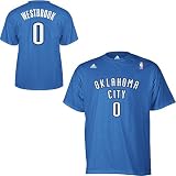 Russell Westbrook adidas Blue Name and Number Oklahoma City Thunder T-Shirt
