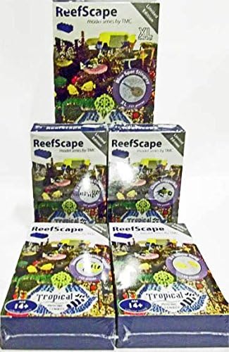 ReefScape Model Series 1 Complete set of 5 Models: Blue Spot Stingray, 3 X Humbug Damsel, 2 X Yellow Tang, Clown Triggerfish, Juvenile Clarion Angel (RSS1)