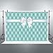 Riyidecor Diamonds Bowknot Backdrop Blue Aqua Turquoise Birthday Photography Background 7x5ft Teal Bridal Shower Decoration Wedding Celebration Props Lattice Girl Photo Shoot Table Vinyl Cloth