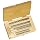 Alvord Polk 155-S-09 High-Speed Steel Taper Pin Reamer Set, Left Hand Helical Flute, Uncoated Finish, 5-Piece, #0 - #5 Taper Pin Sizes in Wood Case