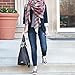 Neal Link(tm)women's Large Bohemian Soft Tartan Wrap Scarf Shawl Wrap Sheer