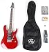 SX EG4K MRD Electric Guitar Package Red w/ Amp, Carry Bag and Instructional DVD