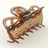 Apparel : Emilien Golden Brown - Cubitas Avignon Collection (Made in France, Swarovski Crystals, Claw clip)
