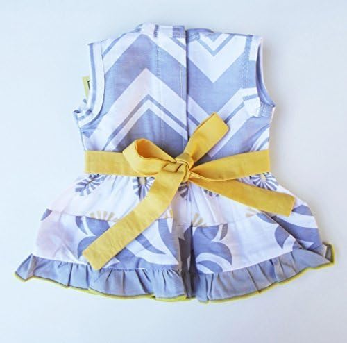 AnnLoren Grey &amp; Yellow Chevron Clothing set fits American Girl Dolls 18 inch by Jess Kidz