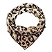Leopard Print Hair Scarfs Cheetah Bandana Square Animal Pattern Neck Scarves for Women