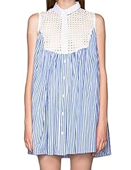 Print: Striped Print  
Material: Polyester 
Occasion: Evening  
Dress Silhouette: Babydoll  
Shoulder: Sleeveless  
Waistline: Empire Waistline  
Size Category: Adult 
