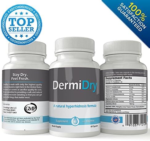 Dermidry® Sweat Block Formula: Natural Hyperhidrosis Treatment - 4 Month Supply
