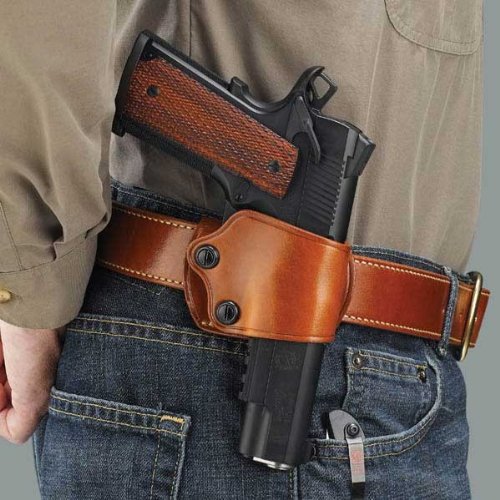Galco Yaqui Slide Belt Holster for Beretta 92, 96, Sig Sauer P220, P226, P229, Glock 17, 19, 22, 23, 26, 27, 31, 32, 33, 36 (Black, Right-hand) On Sale