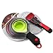 Collapsible portable Silicone Measuring Cups & Spoons 8-Piece Set Folding Great for Traveling Outdoor Camping and Pet food Scoops