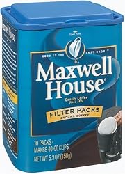 Maxwell House Ground Coffee, 10-Count Filter Packs (Pack of 4)