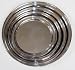 4 Pc Round Stainless Steel Seriving Tray Set