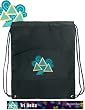 Tri Delta Dolphin Design Drawstring Bag Cinch Tri Delta Draw String Back Pack - For Boys Girls Students or Adults