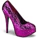 Bordello Women's TEEZE-06G, 5 3/4" Glitter Concealed Platform Pump