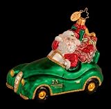 RADKO HOLIDAY ROADSTER Santa Convertible Car Ornament