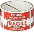 TapeCase SHIPLBL-040-50 Fragile, Thank You Label (50 Per Pack)