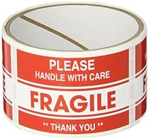 TapeCase SHIPLBL-040-50 Fragile, Thank You Label (50 Per Pack)
