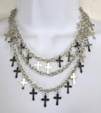 Victorian Gothic Cross Necklace Elegant Deathrock Vampire Fetish