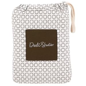 DwellStudio Baby Squares Fitted Crib Sheet, Dove Grey