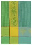 Waffle Weave 100% Cotton Honeybee Lime Dishtowel 18" X 28" Set / 6