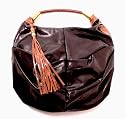 NEW FAUX LEATHER BLACK WOMENS SLOUCH SHOULDER HANDBAG