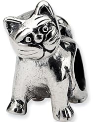 Reflection Beads Silver Playful Cat Bead