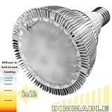 ecoBrites Supr-Brites Dimmable 12x1w Hi-Performance LED light (replacing 100w incandescent/halogen bulbs). Warm White (2800k) Light Output in 120 degree Wide Angle Flood Beam Spread with Diffuser in soft cream coating. Standard PAR38 / R38. Working with Traditional Dimmer. Designed for Recessed Downlights, Spotlights, Track Lights & Floodlights (replacement or retrofit of Incandescent, Halogen, Fluorescent & CFL Bulbs). Ideal for High Ceilings, Lobbies, Entrances.