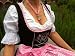 MIDI-Dirndl EDELWEISS + Bluse + Schürze SCHWARZ/ROSA 40