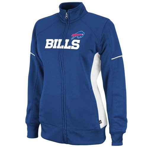 Buffalo Bills Ladies Royal Blue Counter Track Full Zip Performance Jacket (Large)