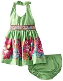 Blueberi Boulevard Baby-girls Newborn Floral Halter Sundress