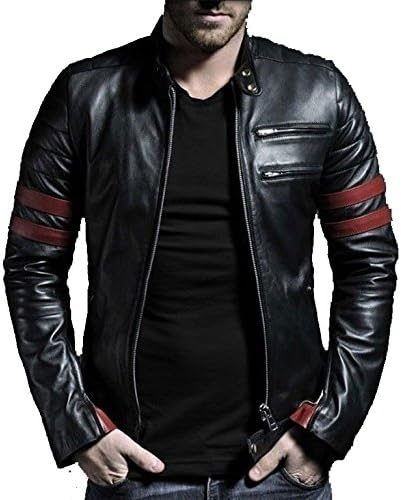 Exemplar Men's Lambskin Leather Jacket KL767 Black